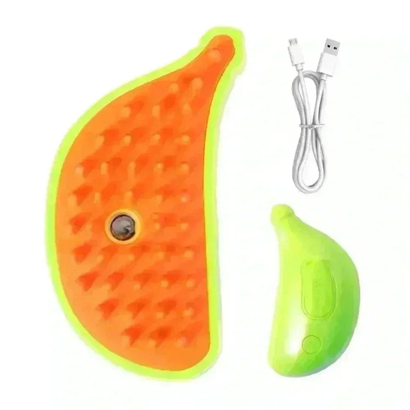 Pet Steam Brush Wet Dry Cat Brush Grooming Spray Pet Hair Cleaning Brush Comb - Picture 1 of 9